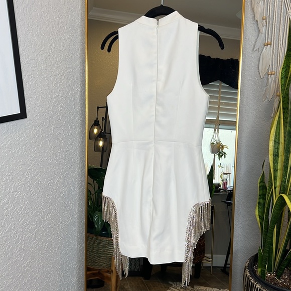 HOUSE OF CB 'Charlize' White Crystal Trim Dress NWT - Picture 15 of 15